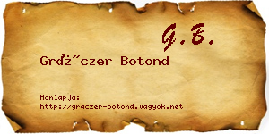 Gráczer Botond névjegykártya